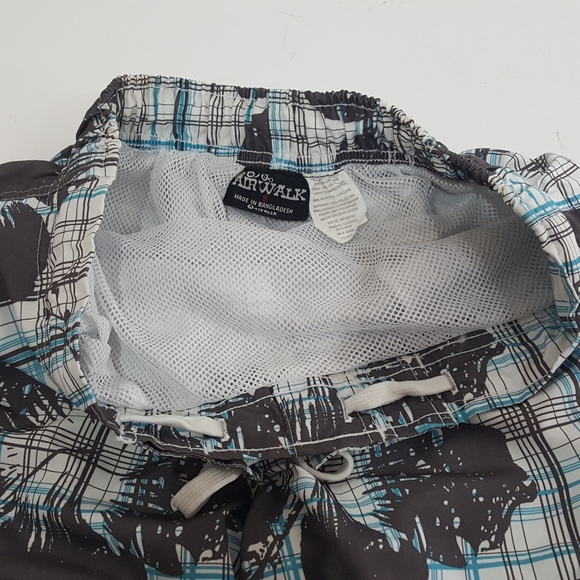 Mens Airwalk Swim Trunk Board Shorts Suit Plaid - Picture 3 of 12